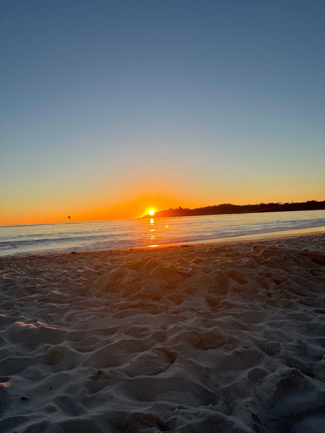 A serene sunset over Carmel beach
